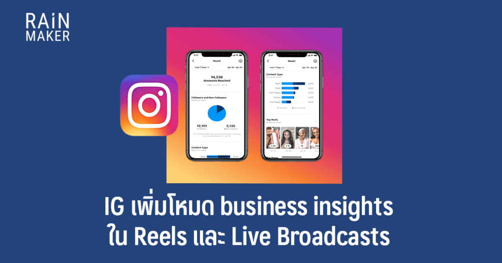 IG เพิ่มโหมด business insights ใน Reels และ Live Broadcasts แล้ว