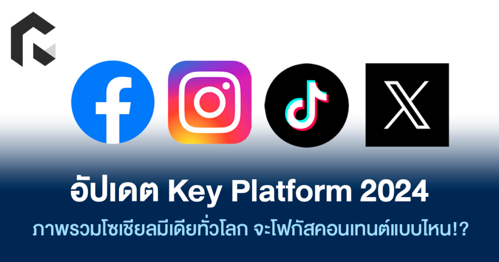 อัปเดต Key Platform 2024 ภาพรวมโซเชียลมีเดียทั่วโลก จะโฟกัสคอนเทนต์แบบไหน!?